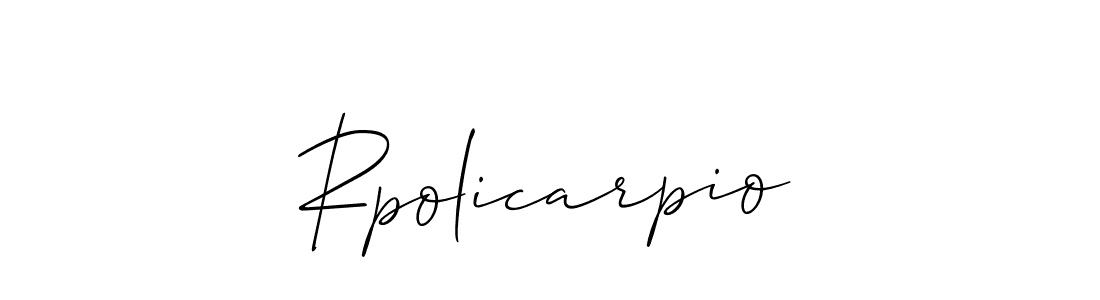 How to make Rpolicarpio signature? Allison_Script is a professional autograph style. Create handwritten signature for Rpolicarpio name. Rpolicarpio signature style 2 images and pictures png