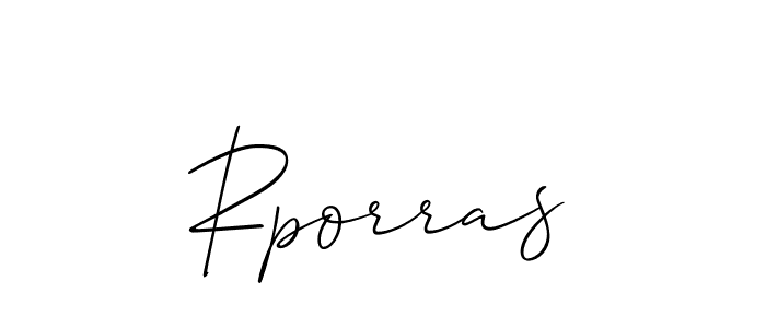 How to make Rporras signature? Allison_Script is a professional autograph style. Create handwritten signature for Rporras name. Rporras signature style 2 images and pictures png