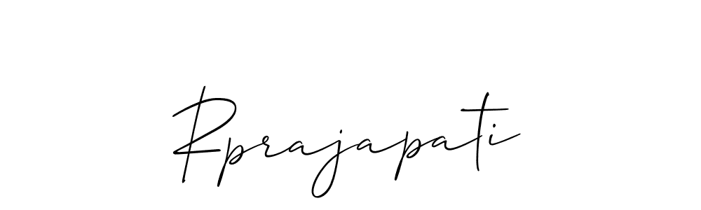 Create a beautiful signature design for name Rprajapati. With this signature (Allison_Script) fonts, you can make a handwritten signature for free. Rprajapati signature style 2 images and pictures png