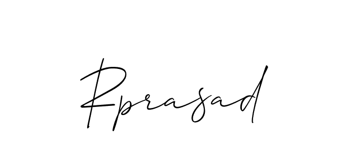 Create a beautiful signature design for name Rprasad. With this signature (Allison_Script) fonts, you can make a handwritten signature for free. Rprasad signature style 2 images and pictures png