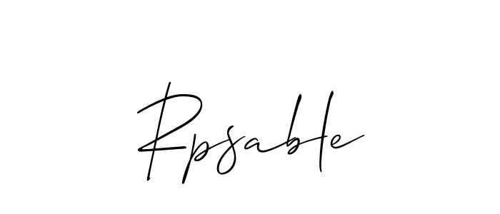 How to make Rpsable signature? Allison_Script is a professional autograph style. Create handwritten signature for Rpsable name. Rpsable signature style 2 images and pictures png
