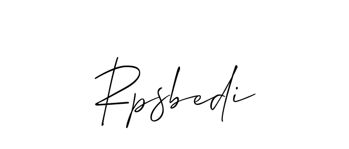 How to Draw Rpsbedi signature style? Allison_Script is a latest design signature styles for name Rpsbedi. Rpsbedi signature style 2 images and pictures png
