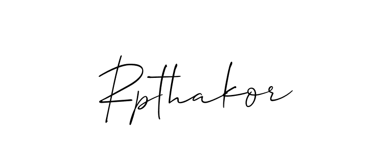 How to Draw Rpthakor signature style? Allison_Script is a latest design signature styles for name Rpthakor. Rpthakor signature style 2 images and pictures png