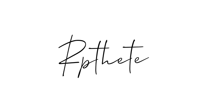 It looks lik you need a new signature style for name Rpthete. Design unique handwritten (Allison_Script) signature with our free signature maker in just a few clicks. Rpthete signature style 2 images and pictures png