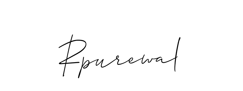 Rpurewal stylish signature style. Best Handwritten Sign (Allison_Script) for my name. Handwritten Signature Collection Ideas for my name Rpurewal. Rpurewal signature style 2 images and pictures png
