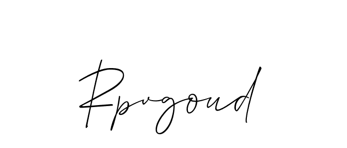 It looks lik you need a new signature style for name Rpvgoud. Design unique handwritten (Allison_Script) signature with our free signature maker in just a few clicks. Rpvgoud signature style 2 images and pictures png