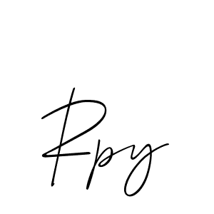 How to make Rpy signature? Allison_Script is a professional autograph style. Create handwritten signature for Rpy name. Rpy signature style 2 images and pictures png