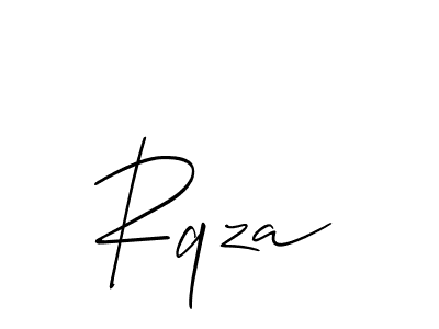 The best way (Allison_Script) to make a short signature is to pick only two or three words in your name. The name Rqza include a total of six letters. For converting this name. Rqza signature style 2 images and pictures png