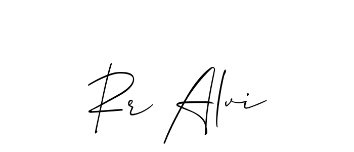 How to make Rr Alvi signature? Allison_Script is a professional autograph style. Create handwritten signature for Rr Alvi name. Rr Alvi signature style 2 images and pictures png