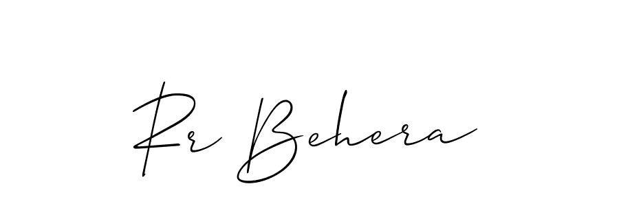 Create a beautiful signature design for name Rr Behera. With this signature (Allison_Script) fonts, you can make a handwritten signature for free. Rr Behera signature style 2 images and pictures png