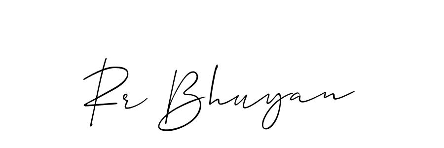 Similarly Allison_Script is the best handwritten signature design. Signature creator online .You can use it as an online autograph creator for name Rr Bhuyan. Rr Bhuyan signature style 2 images and pictures png