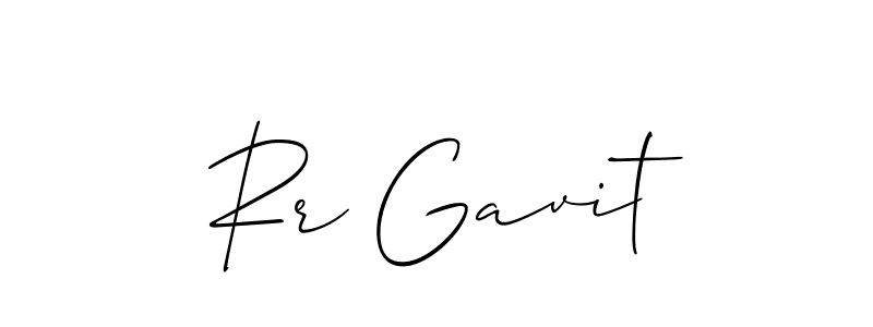 Design your own signature with our free online signature maker. With this signature software, you can create a handwritten (Allison_Script) signature for name Rr Gavit. Rr Gavit signature style 2 images and pictures png