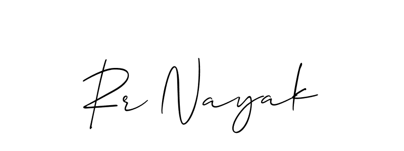 How to make Rr Nayak signature? Allison_Script is a professional autograph style. Create handwritten signature for Rr Nayak name. Rr Nayak signature style 2 images and pictures png