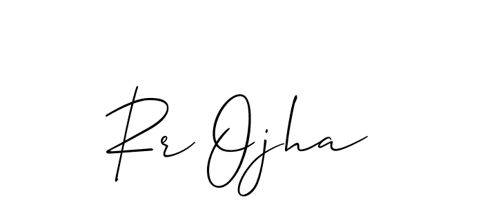 How to make Rr Ojha signature? Allison_Script is a professional autograph style. Create handwritten signature for Rr Ojha name. Rr Ojha signature style 2 images and pictures png