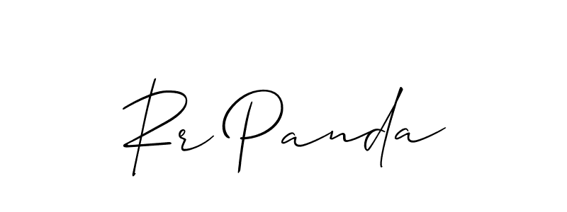 The best way (Allison_Script) to make a short signature is to pick only two or three words in your name. The name Rr Panda include a total of six letters. For converting this name. Rr Panda signature style 2 images and pictures png