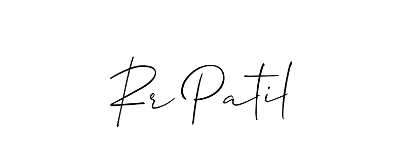 You should practise on your own different ways (Allison_Script) to write your name (Rr Patil) in signature. don't let someone else do it for you. Rr Patil signature style 2 images and pictures png