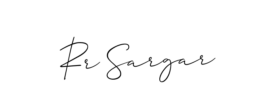 How to make Rr Sargar signature? Allison_Script is a professional autograph style. Create handwritten signature for Rr Sargar name. Rr Sargar signature style 2 images and pictures png