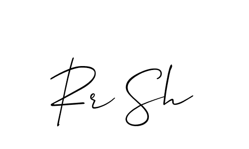 if you are searching for the best signature style for your name Rr Sh. so please give up your signature search. here we have designed multiple signature styles  using Allison_Script. Rr Sh signature style 2 images and pictures png