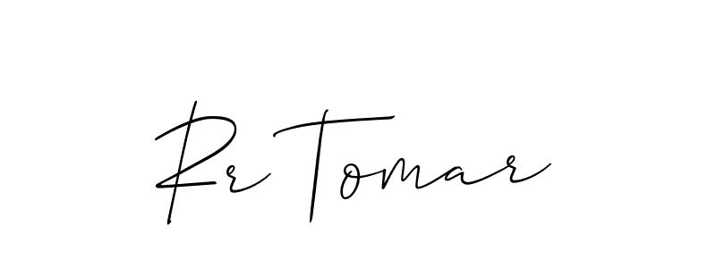 Rr Tomar stylish signature style. Best Handwritten Sign (Allison_Script) for my name. Handwritten Signature Collection Ideas for my name Rr Tomar. Rr Tomar signature style 2 images and pictures png