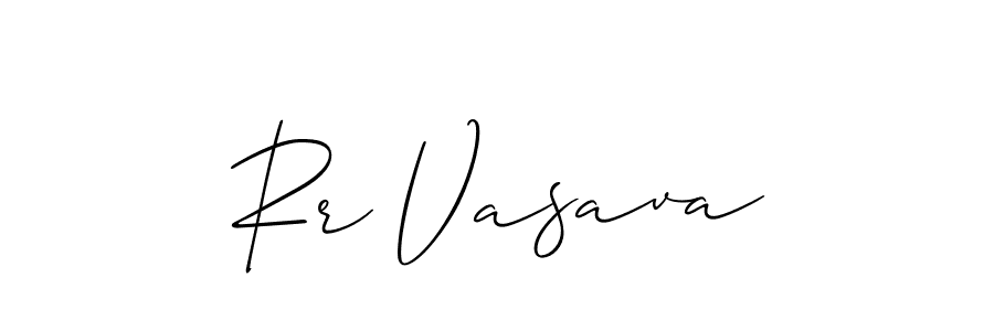 Design your own signature with our free online signature maker. With this signature software, you can create a handwritten (Allison_Script) signature for name Rr Vasava. Rr Vasava signature style 2 images and pictures png