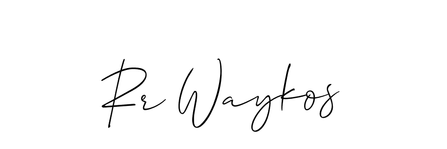 Create a beautiful signature design for name Rr Waykos. With this signature (Allison_Script) fonts, you can make a handwritten signature for free. Rr Waykos signature style 2 images and pictures png