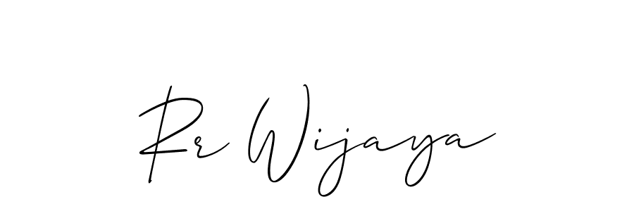 Design your own signature with our free online signature maker. With this signature software, you can create a handwritten (Allison_Script) signature for name Rr Wijaya. Rr Wijaya signature style 2 images and pictures png