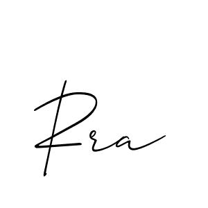 if you are searching for the best signature style for your name Rra. so please give up your signature search. here we have designed multiple signature styles  using Allison_Script. Rra signature style 2 images and pictures png