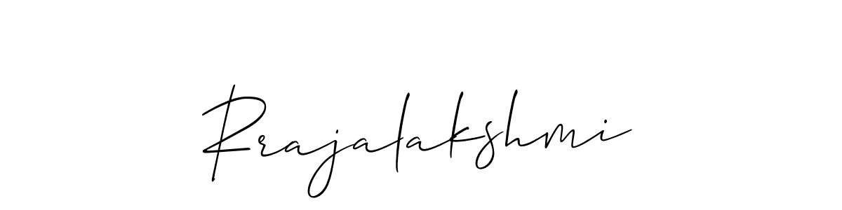 Create a beautiful signature design for name Rrajalakshmi. With this signature (Allison_Script) fonts, you can make a handwritten signature for free. Rrajalakshmi signature style 2 images and pictures png