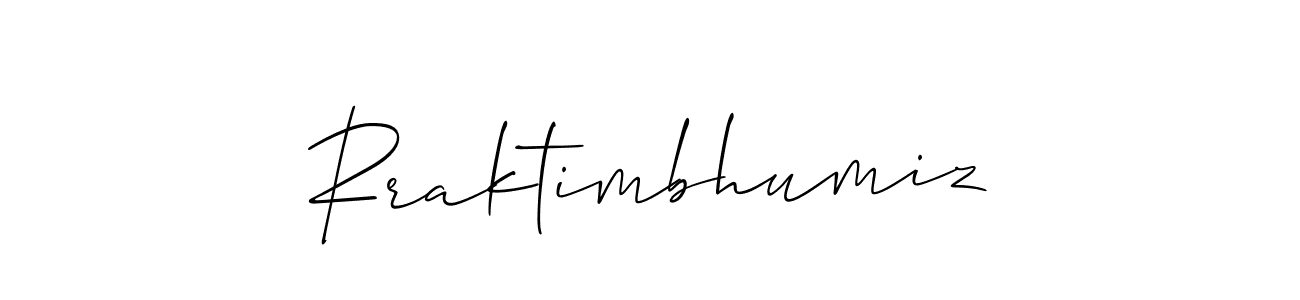 Create a beautiful signature design for name Rraktimbhumiz. With this signature (Allison_Script) fonts, you can make a handwritten signature for free. Rraktimbhumiz signature style 2 images and pictures png
