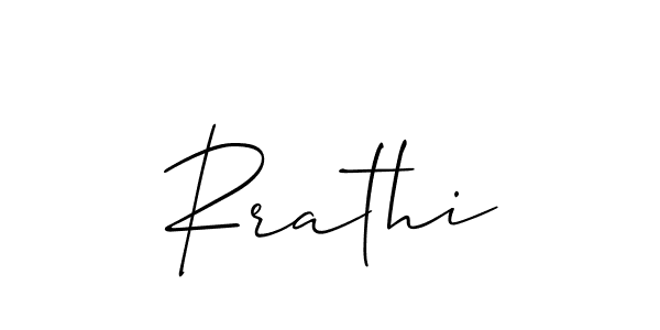 How to make Rrathi name signature. Use Allison_Script style for creating short signs online. This is the latest handwritten sign. Rrathi signature style 2 images and pictures png
