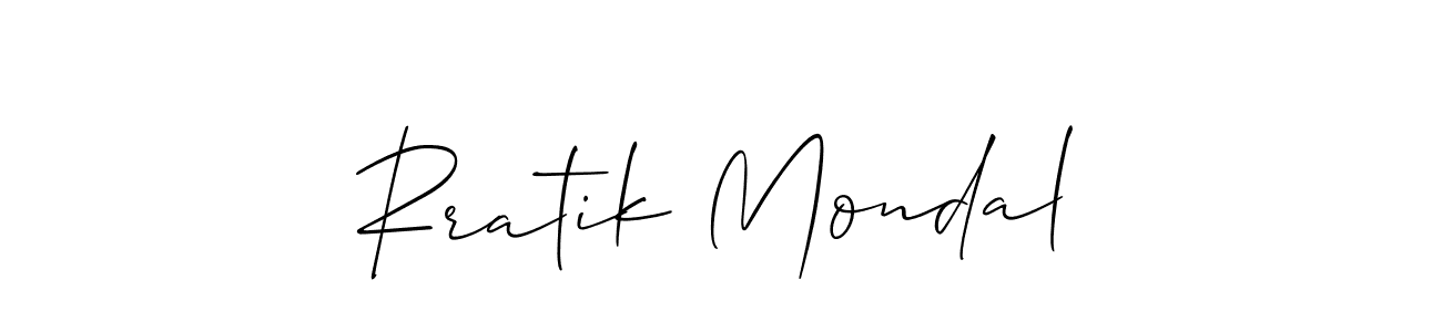 Design your own signature with our free online signature maker. With this signature software, you can create a handwritten (Allison_Script) signature for name Rratik Mondal. Rratik Mondal signature style 2 images and pictures png