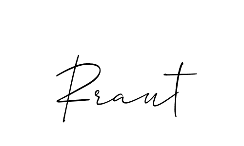 Use a signature maker to create a handwritten signature online. With this signature software, you can design (Allison_Script) your own signature for name Rraut. Rraut signature style 2 images and pictures png