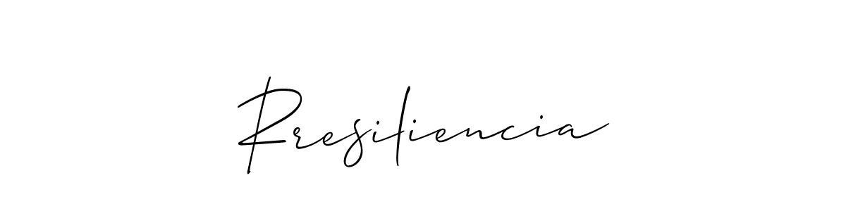 Make a beautiful signature design for name Rresiliencia. With this signature (Allison_Script) style, you can create a handwritten signature for free. Rresiliencia signature style 2 images and pictures png