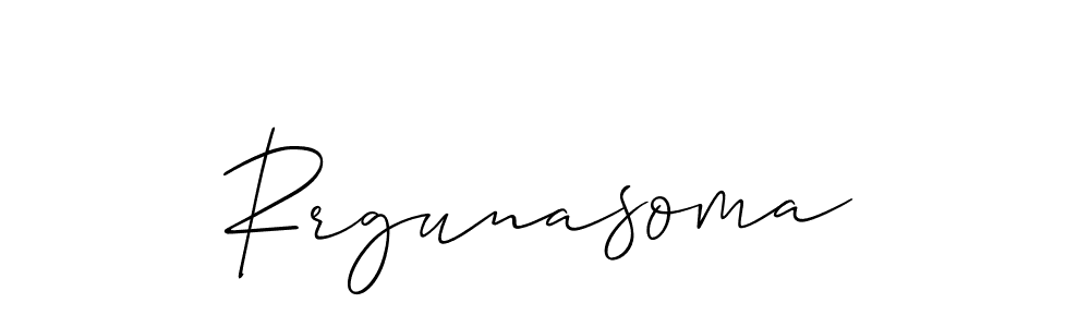 Make a short Rrgunasoma signature style. Manage your documents anywhere anytime using Allison_Script. Create and add eSignatures, submit forms, share and send files easily. Rrgunasoma signature style 2 images and pictures png