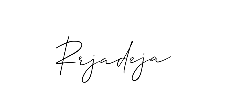 You can use this online signature creator to create a handwritten signature for the name Rrjadeja. This is the best online autograph maker. Rrjadeja signature style 2 images and pictures png