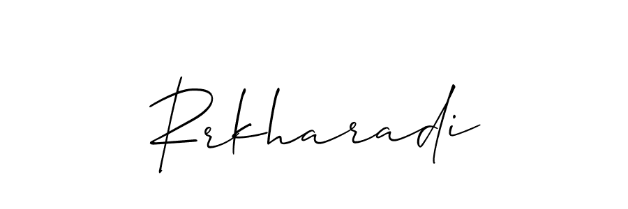 Allison_Script is a professional signature style that is perfect for those who want to add a touch of class to their signature. It is also a great choice for those who want to make their signature more unique. Get Rrkharadi name to fancy signature for free. Rrkharadi signature style 2 images and pictures png