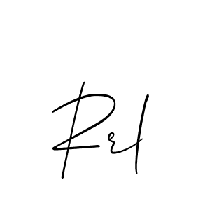 How to make Rrl signature? Allison_Script is a professional autograph style. Create handwritten signature for Rrl name. Rrl signature style 2 images and pictures png