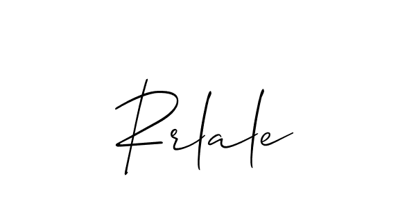 Use a signature maker to create a handwritten signature online. With this signature software, you can design (Allison_Script) your own signature for name Rrlale. Rrlale signature style 2 images and pictures png