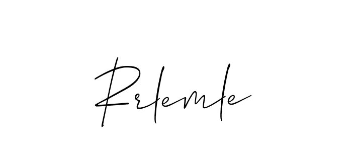 Design your own signature with our free online signature maker. With this signature software, you can create a handwritten (Allison_Script) signature for name Rrlemle. Rrlemle signature style 2 images and pictures png