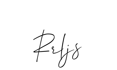 The best way (Allison_Script) to make a short signature is to pick only two or three words in your name. The name Rrljs include a total of six letters. For converting this name. Rrljs signature style 2 images and pictures png