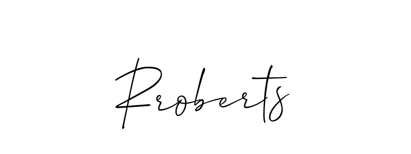 How to make Rroberts name signature. Use Allison_Script style for creating short signs online. This is the latest handwritten sign. Rroberts signature style 2 images and pictures png