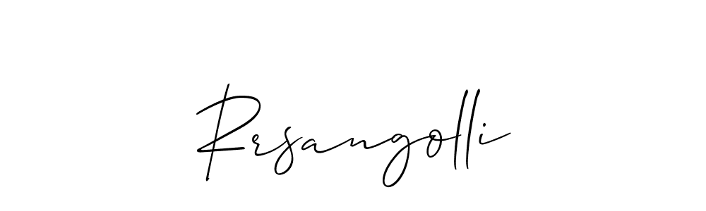 Create a beautiful signature design for name Rrsangolli. With this signature (Allison_Script) fonts, you can make a handwritten signature for free. Rrsangolli signature style 2 images and pictures png