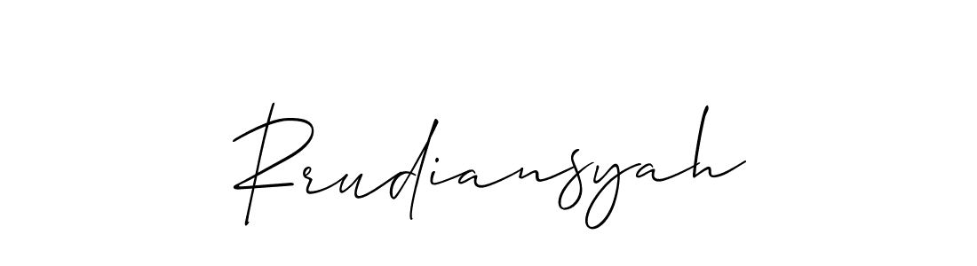 Make a short Rrudiansyah signature style. Manage your documents anywhere anytime using Allison_Script. Create and add eSignatures, submit forms, share and send files easily. Rrudiansyah signature style 2 images and pictures png