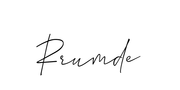 Also we have Rrumde name is the best signature style. Create professional handwritten signature collection using Allison_Script autograph style. Rrumde signature style 2 images and pictures png
