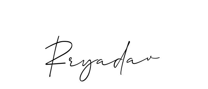 Make a beautiful signature design for name Rryadav. With this signature (Allison_Script) style, you can create a handwritten signature for free. Rryadav signature style 2 images and pictures png