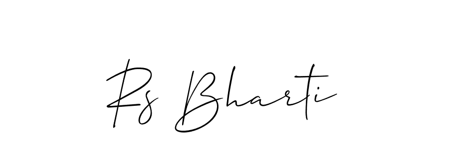 It looks lik you need a new signature style for name Rs Bharti. Design unique handwritten (Allison_Script) signature with our free signature maker in just a few clicks. Rs Bharti signature style 2 images and pictures png