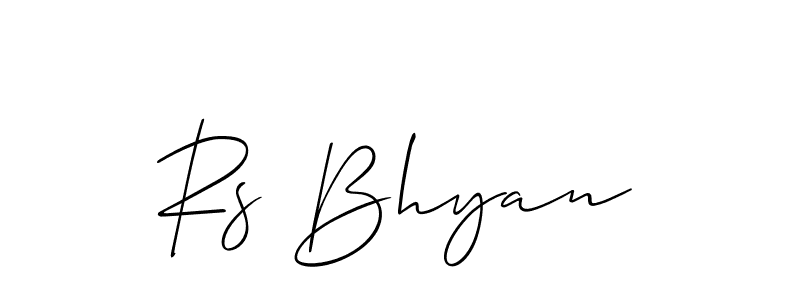 This is the best signature style for the Rs Bhyan name. Also you like these signature font (Allison_Script). Mix name signature. Rs Bhyan signature style 2 images and pictures png