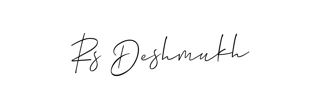 Make a short Rs Deshmukh signature style. Manage your documents anywhere anytime using Allison_Script. Create and add eSignatures, submit forms, share and send files easily. Rs Deshmukh signature style 2 images and pictures png