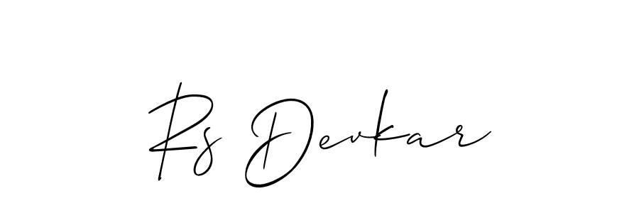The best way (Allison_Script) to make a short signature is to pick only two or three words in your name. The name Rs Devkar include a total of six letters. For converting this name. Rs Devkar signature style 2 images and pictures png