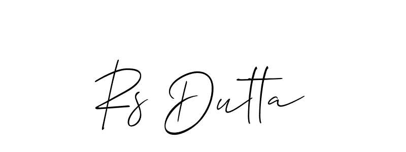 It looks lik you need a new signature style for name Rs Dutta. Design unique handwritten (Allison_Script) signature with our free signature maker in just a few clicks. Rs Dutta signature style 2 images and pictures png